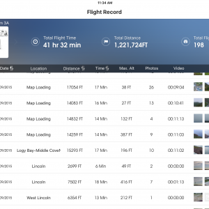 Flight Records showing Map Loading