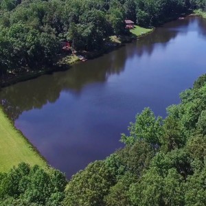 Updated Aerial View of Overlook Lake in Strayhorn Hills Subdivision - Hillsborough, NC - YouTube
