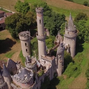 Aerial / ground footage Chateau de Bagnac - YouTube