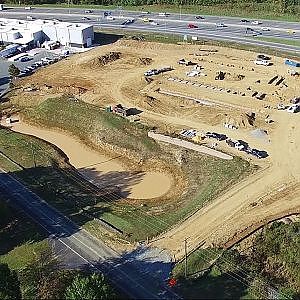 Aerial View of New Construction at Red Oak Brewery