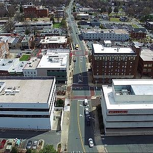 Aerial Views of Downtown - Burlington, NC