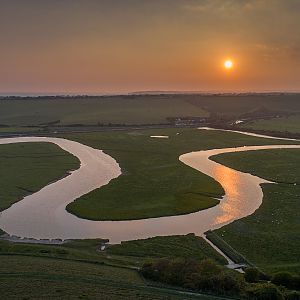 Cuckmere River, Seven Sisters Country Park, East Sussex, England