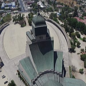 Phantom 3 Advanced aerial view at Votive Temple of Maipú in Chile