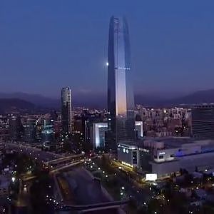 Phantom 3 Advanced aerial view at Costanera center in Santiago de Chile
