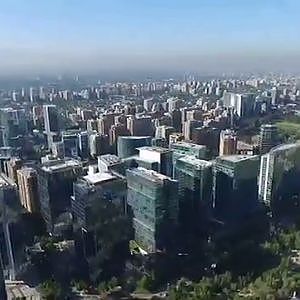 Phantom 3 Advanced aerial view at Araucano Park in Santiago de Chile
