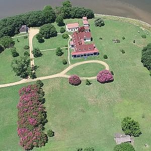 Aerial Views of City Point Park & Historical District - Hopewell, Va
