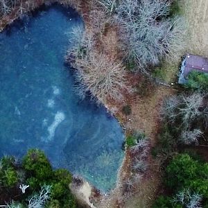Winter's Day Flight Over Frozen Ponds - Eastern Guilford County, NC