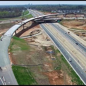 Latest Aerial Views of I-785/I-840 Northeastern Urban Loop Interchange Construction - Greensboro, NC