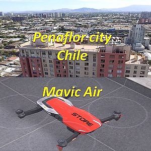 Mavic Air aerial view at Peñaflor city in Chile