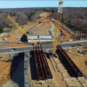 Latest Aerial Views of Lawndale Dr. & Cotswold Ave. Intersection Construction - Greensboro, NC