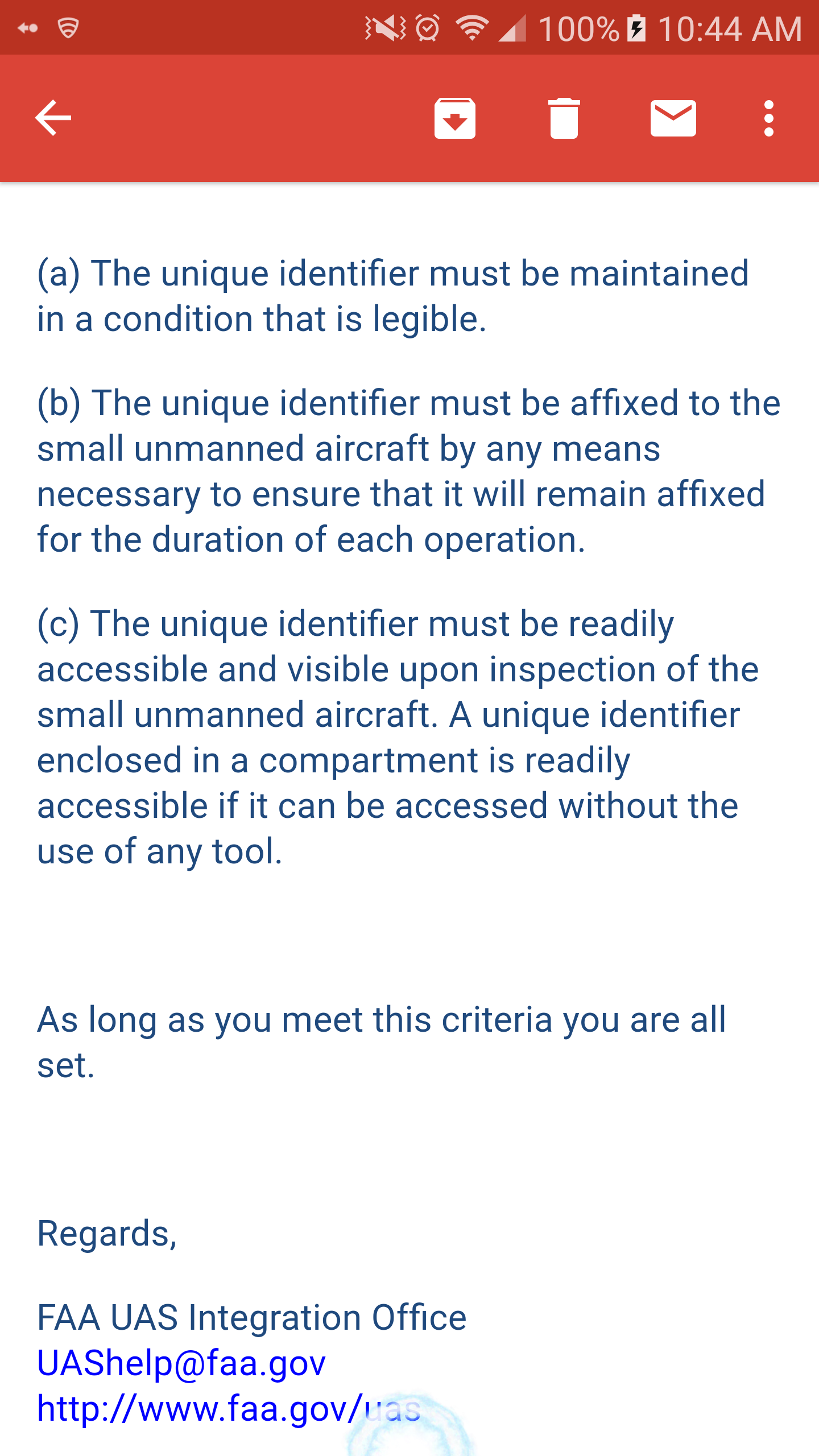 Screenshot FAA Reply ABOUT Number Location